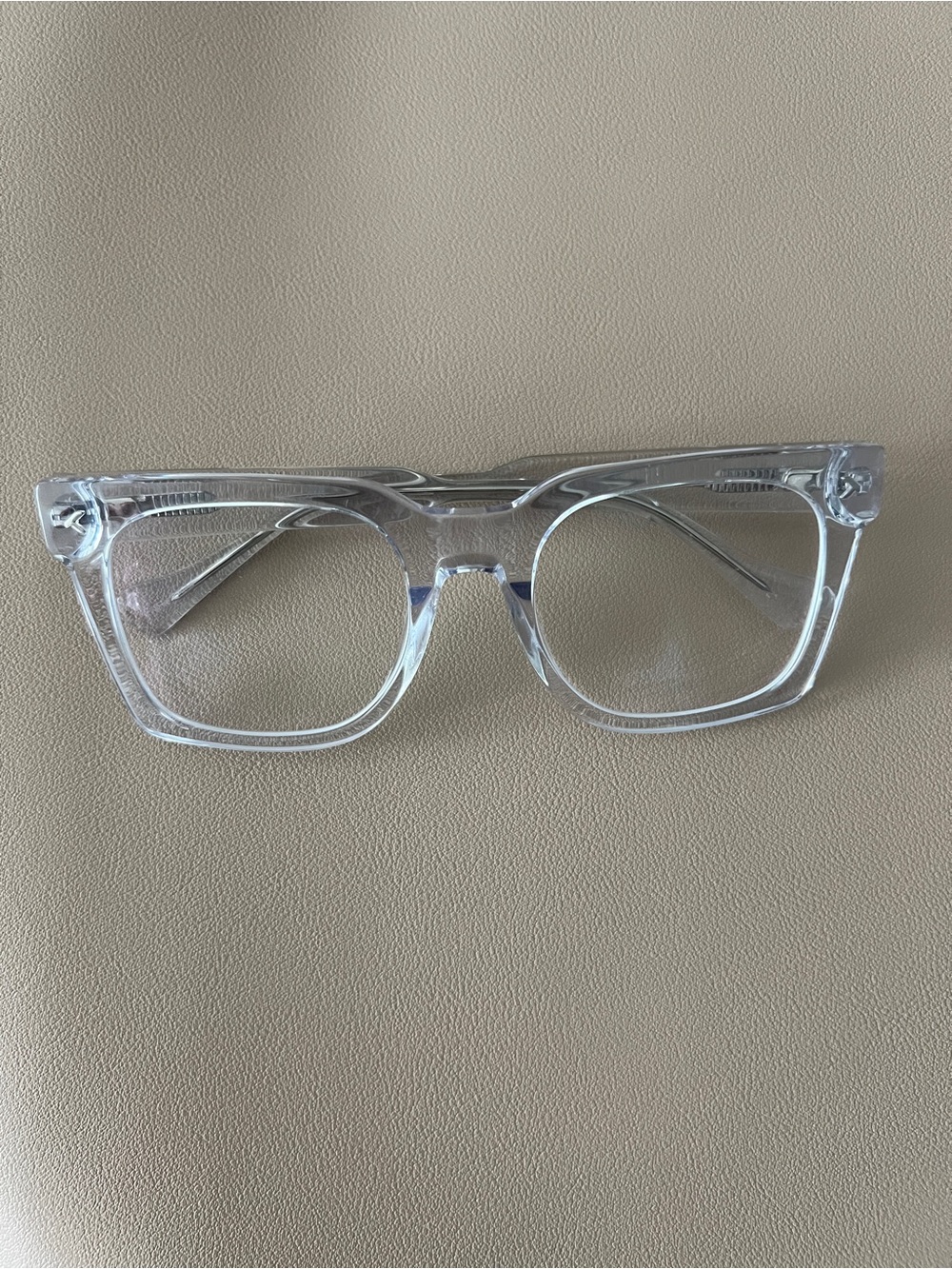 Clear Square Frame Women's Glasses - Transparent